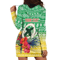 Personalised Malampa Joyeux Noel Hoodie Dress Proud To Be a Ni-Van Sand Drawing Art - Polynesian Pride