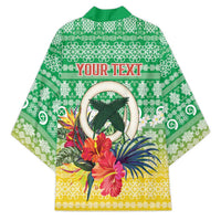 Personalised Malampa Joyeux Noel Kimono Proud To Be a Ni-Van Sand Drawing Art - Polynesian Pride