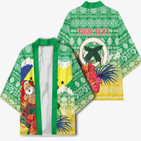 Personalised Malampa Joyeux Noel Kimono Proud To Be a Ni-Van Sand Drawing Art - Polynesian Pride