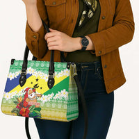 Personalised Malampa Joyeux Noel Leather Bag Proud To Be a Ni-Van Sand Drawing Art LT9 - Polynesian Pride
