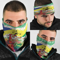 Personalised Malampa Joyeux Noel Neck Gaiter Proud To Be a Ni-Van Sand Drawing Art - Polynesian Pride
