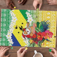 Personalised Malampa Joyeux Noel Puzzle Proud To Be a Ni-Van Sand Drawing Art LT9 - Polynesian Pride