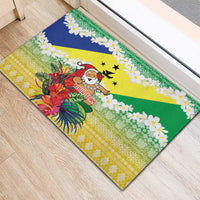 Personalised Malampa Joyeux Noel Rubber Doormat Proud To Be a Ni-Van Sand Drawing Art LT9 - Polynesian Pride