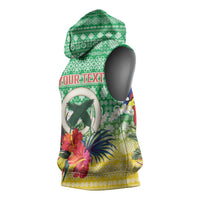 Personalised Malampa Joyeux Noel Sleeveless Hoodie Proud To Be a Ni-Van Sand Drawing Art - Polynesian Pride