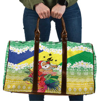 Personalised Malampa Joyeux Noel Travel Bag Proud To Be a Ni-Van Sand Drawing Art LT9 Lime - Polynesian Pride