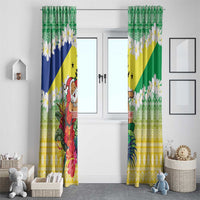 Personalised Malampa Joyeux Noel Window Curtain Proud To Be a Ni-Van Sand Drawing Art - Polynesian Pride