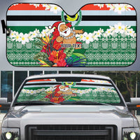 Personalised Penama Joyeux Noel Auto Sun Shade Proud To Be a Ni-Van Sand Drawing Art LT9 Red - Polynesian Pride