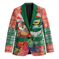 Personalised Penama Joyeux Noel Blazer Proud To Be a Ni-Van Sand Drawing Art - Polynesian Pride