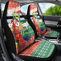 Personalised Penama Joyeux Noel Car Seat Cover Proud To Be a Ni-Van Sand Drawing Art - Polynesian Pride