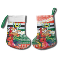 Personalised Penama Joyeux Noel Christmas Stocking Proud To Be a Ni-Van Sand Drawing Art - Polynesian Pride