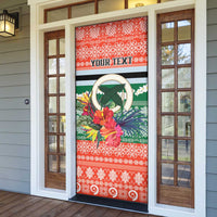 Personalised Penama Joyeux Noel Door Cover Proud To Be a Ni-Van Sand Drawing Art LT9 - Polynesian Pride