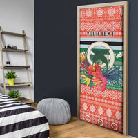 Personalised Penama Joyeux Noel Door Cover Proud To Be a Ni-Van Sand Drawing Art LT9 - Polynesian Pride