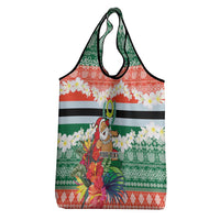 Personalised Penama Joyeux Noel Grocery Bag Proud To Be a Ni-Van Sand Drawing Art LT9 - Polynesian Pride