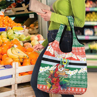 Personalised Penama Joyeux Noel Grocery Bag Proud To Be a Ni-Van Sand Drawing Art LT9 - Polynesian Pride