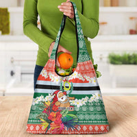 Personalised Penama Joyeux Noel Grocery Bag Proud To Be a Ni-Van Sand Drawing Art LT9 - Polynesian Pride