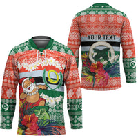 Personalised Penama Joyeux Noel Hockey Jersey Proud To Be a Ni-Van Sand Drawing Art LT9 - Polynesian Pride