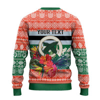 Personalised Penama Joyeux Noel Ugly Christmas Sweater Proud To Be a Ni-Van Sand Drawing Art - Polynesian Pride