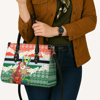 Personalised Penama Joyeux Noel Leather Bag Proud To Be a Ni-Van Sand Drawing Art LT9 - Polynesian Pride