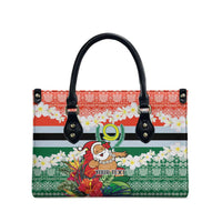Personalised Penama Joyeux Noel Leather Bag Proud To Be a Ni-Van Sand Drawing Art LT9 - Polynesian Pride