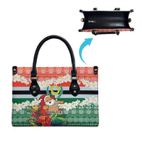Personalised Penama Joyeux Noel Leather Bag Proud To Be a Ni-Van Sand Drawing Art LT9 - Polynesian Pride