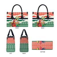 Personalised Penama Joyeux Noel Leather Bag Proud To Be a Ni-Van Sand Drawing Art LT9 - Polynesian Pride