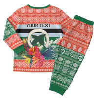 Personalised Penama Joyeux Noel Christmas Pajama Set Proud To Be a Ni-Van Sand Drawing Art - Polynesian Pride