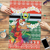 Personalised Penama Joyeux Noel Puzzle Proud To Be a Ni-Van Sand Drawing Art LT9 Red - Polynesian Pride