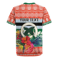 Personalised Penama Joyeux Noel Rugby Jersey Proud To Be a Ni-Van Sand Drawing Art - Polynesian Pride