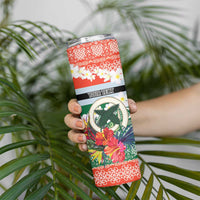Personalised Penama Joyeux Noel Skinny Tumbler Proud To Be a Ni-Van Sand Drawing Art LT9 - Polynesian Pride