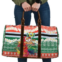 Personalised Penama Joyeux Noel Travel Bag Proud To Be a Ni-Van Sand Drawing Art LT9 Red - Polynesian Pride
