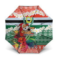 Personalised Penama Joyeux Noel Umbrella Proud To Be a Ni-Van Sand Drawing Art LT9 One Size Folded 11.42 inch Opened Diameter 37.4 inch Red - Polynesian Pride