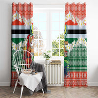 Personalised Penama Joyeux Noel Window Curtain Proud To Be a Ni-Van Sand Drawing Art - Polynesian Pride