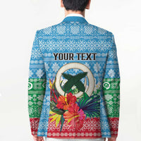 Personalised Sanma Joyeux Noel Blazer Proud To Be a Ni-Van Sand Drawing Art - Polynesian Pride