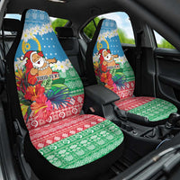 Personalised Sanma Joyeux Noel Car Seat Cover Proud To Be a Ni-Van Sand Drawing Art - Polynesian Pride