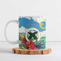 Personalised Sanma Joyeux Noel Ceramic Mug Proud To Be a Ni-Van Sand Drawing Art LT9 Blue - Polynesian Pride
