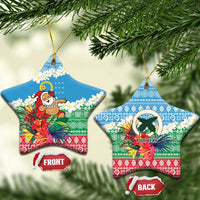 Personalised Sanma Joyeux Noel Ceramic Ornament Proud To Be a Ni-Van Sand Drawing Art - Polynesian Pride