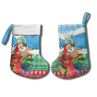 Personalised Sanma Joyeux Noel Christmas Stocking Proud To Be a Ni-Van Sand Drawing Art - Polynesian Pride