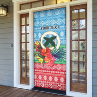 Personalised Sanma Joyeux Noel Door Cover Proud To Be a Ni-Van Sand Drawing Art LT9 - Polynesian Pride