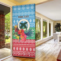 Personalised Sanma Joyeux Noel Door Cover Proud To Be a Ni-Van Sand Drawing Art LT9 - Polynesian Pride