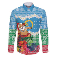 Personalised Sanma Joyeux Noel Family Matching Puletasi and Hawaiian Shirt Proud To Be a Ni-Van Sand Drawing Art - Polynesian Pride