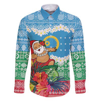 Personalised Sanma Joyeux Noel Family Matching Summer Maxi Dress and Hawaiian Shirt Proud To Be a Ni-Van Sand Drawing Art - Polynesian Pride