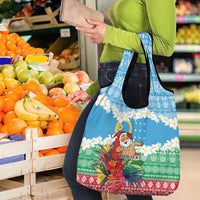 Personalised Sanma Joyeux Noel Grocery Bag Proud To Be a Ni-Van Sand Drawing Art LT9 - Polynesian Pride