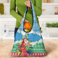 Personalised Sanma Joyeux Noel Grocery Bag Proud To Be a Ni-Van Sand Drawing Art LT9 - Polynesian Pride