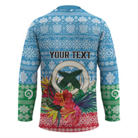 Personalised Sanma Joyeux Noel Hockey Jersey Proud To Be a Ni-Van Sand Drawing Art LT9 - Polynesian Pride