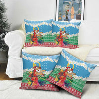 Personalised Sanma Joyeux Noel Pillow Cover Proud To Be a Ni-Van Sand Drawing Art - Polynesian Pride