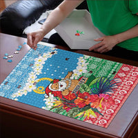 Personalised Sanma Joyeux Noel Puzzle Proud To Be a Ni-Van Sand Drawing Art LT9 - Polynesian Pride