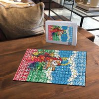Personalised Sanma Joyeux Noel Puzzle Proud To Be a Ni-Van Sand Drawing Art LT9 - Polynesian Pride