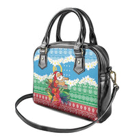 Personalised Sanma Joyeux Noel Shoulder Handbag Proud To Be a Ni-Van Sand Drawing Art - Polynesian Pride