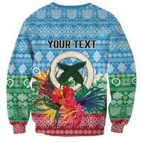 Personalised Sanma Joyeux Noel Sweatshirt Proud To Be a Ni-Van Sand Drawing Art LT9 - Polynesian Pride