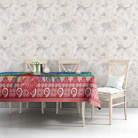 Personalised Sanma Joyeux Noel Tablecloth Proud To Be a Ni-Van Sand Drawing Art - Polynesian Pride